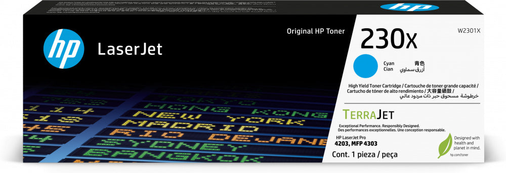 CARTUCHO DE TONER HP 230X CYAN LASERJET W2301X – HP Store Ecuador