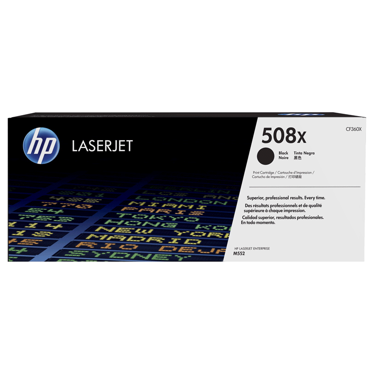 CARTUCHO DE TONER HP 508X ALTO RENDIMIENTO NEGRO LASERJET CF360X