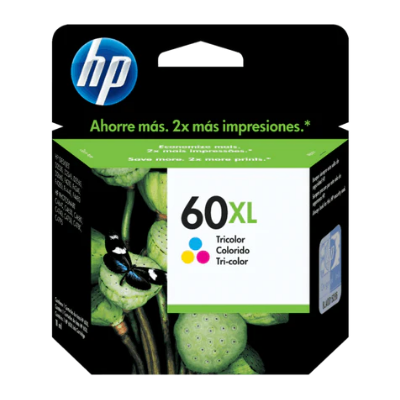 CARTUCHO DE TINTA HP 60XL ALTO RENDIMIENTO TRI-COLOR 15.5ml CC644W