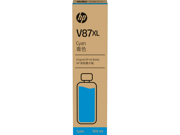CARTUCHO DE TINTA HP V87XL BOTELLA DE 500ML CIAN (7FN95A)