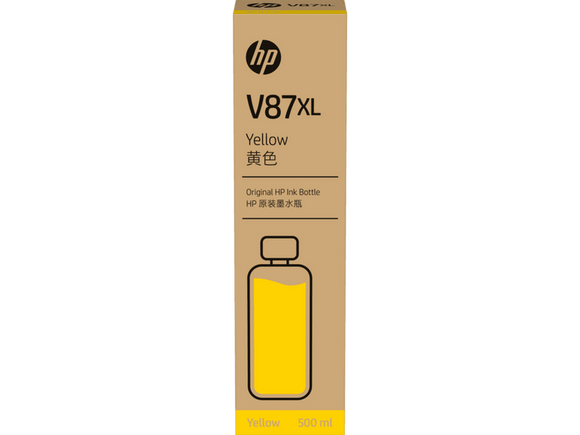 CARTUCHO DE TINTA HP V87XL BOTELLA DE 500ML YELLOW (7FN96A)