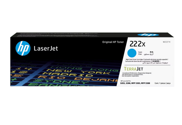 CARTUCHO DE TONER HP 222X CYAN LASERJET W2221X