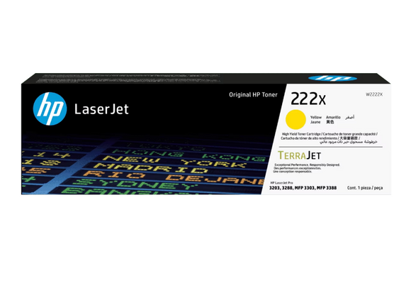 CARTUCHO DE TONER HP 222X YELLOW LASERJET W2222X