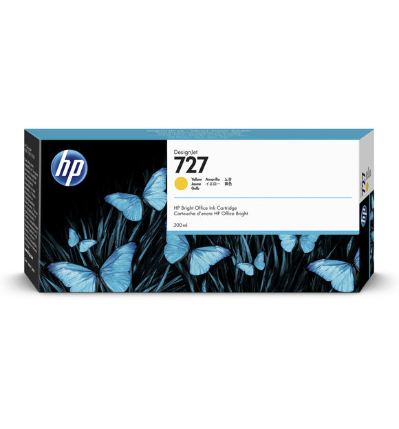 CARTUCHO DE TINTA HP 727 AMARILLO DESIGNJET 300ml F9J78A