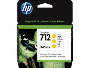 CARTUCHO DE TINTA HP 712 TRI-PACK AMARILLO 29ML 3ED79A