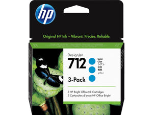 CARTUCHO DE TINTA HP 712 TRI-PACK CIAN 29ML 3ED77A