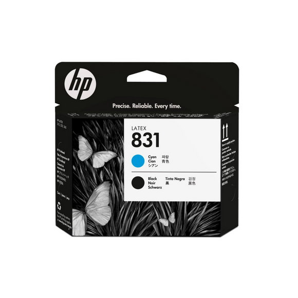 CABEZAL DE IMPRESION HP 831 NEGRO/CIAN LATEX (CZ677A)