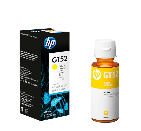 BOTELLA DE TINTA HP GT52 AMARILLO 70ML M0H56A