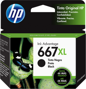 CARTUCHO DE TINTA HP 667XL ALTO RENDIMIENTO NEGRO 3YM81A