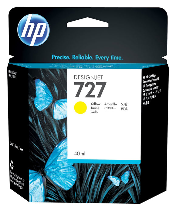 CARTUCHO DE TINTA HP 727 AMARILLO DESIGNJET 40ml B3P15A