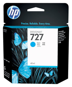 CARTUCHO DE TINTA HP 727 CIAN DESIGNJET 40ml B3P13A