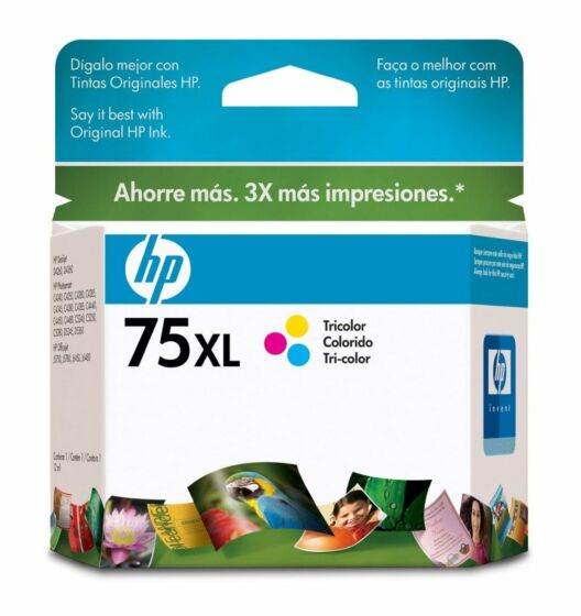 CARTUCHO DE TINTA HP 75XL ALTO RENDIMIENTO TRICOLOR 12ml CB338WL