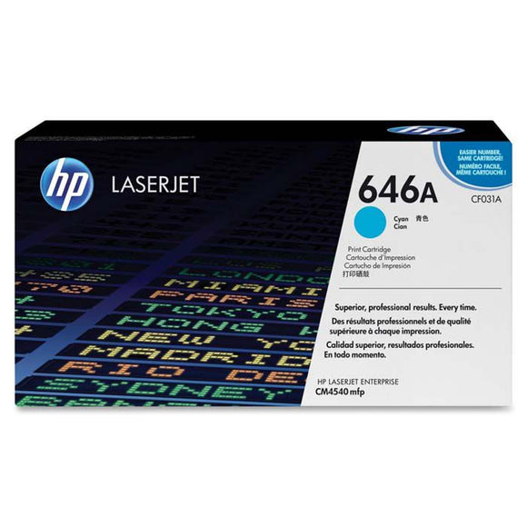 CARTUCHO DE TONER HP 646A CIAN LASERJET CF031A