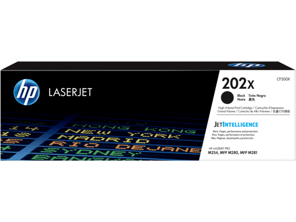 CARTUCHO DE TONER HP 202X ALTO RENDIMIENTO NEGRO LASERJET CF500X