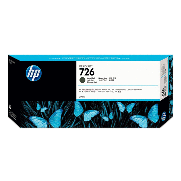 CARTUCHO DE TINTA HP 726 NEGRO MATE DESIGNJET 300ml CH575A