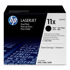 CARTUCHO DE TONER HP 11X DUAL-PACK ALTO RENDIMIENTO NEGRO LASERJET Q6511XD