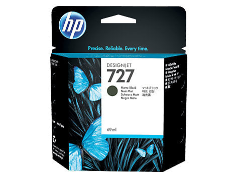 CARTUCHO DE TINTA HP 727 NEGRO MATE DESIGNJET 69ml C1Q11A