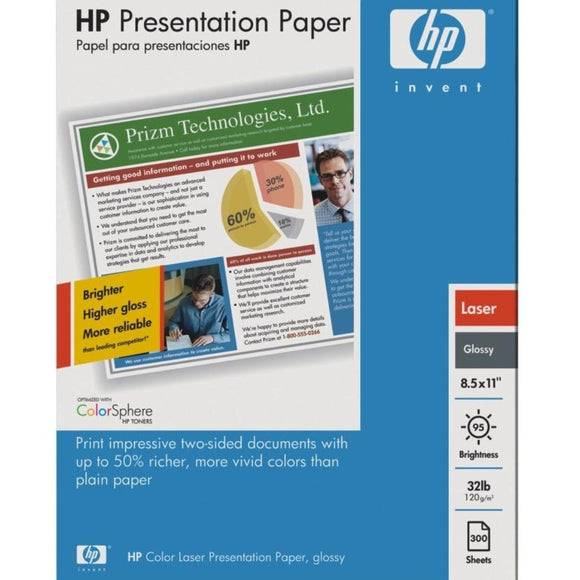 PAPEL NORMAL BRILLANTE HP 8.5X11 300UNIDADES Q2546A