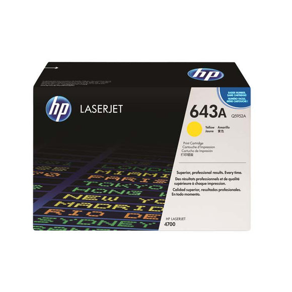 CARTUCHO DE TONER HP 643A AMARILLO LASERJET Q5952A