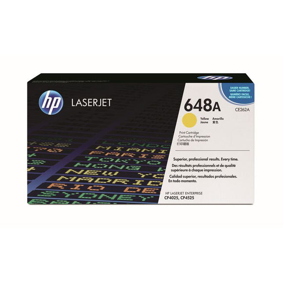 CARTUCHO DE TONER HP 648A AMARILLO LASERJET CE262A