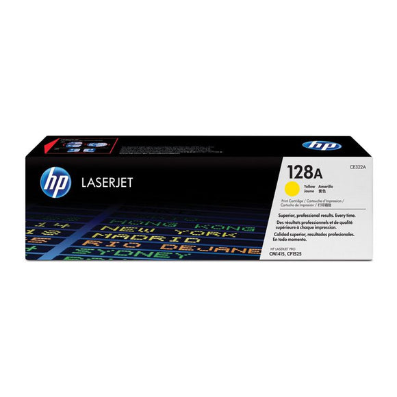 CARTUCHO DE TONER HP 128A AMARILLO LASERJET CE322A