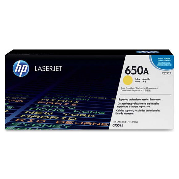 CARTUCHO DE TONER HP 650A AMARILLO LASERJET CE272A