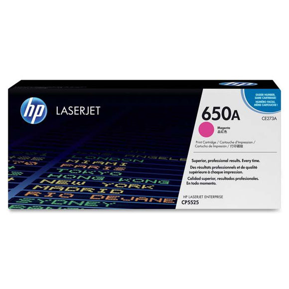 CARTUCHO DE TONER HP 650A MAGENTA LASERJET CE273A