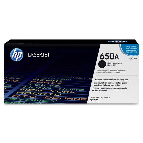 CARTUCHO DE TONER HP 650A NEGRO LASERJET CE270A