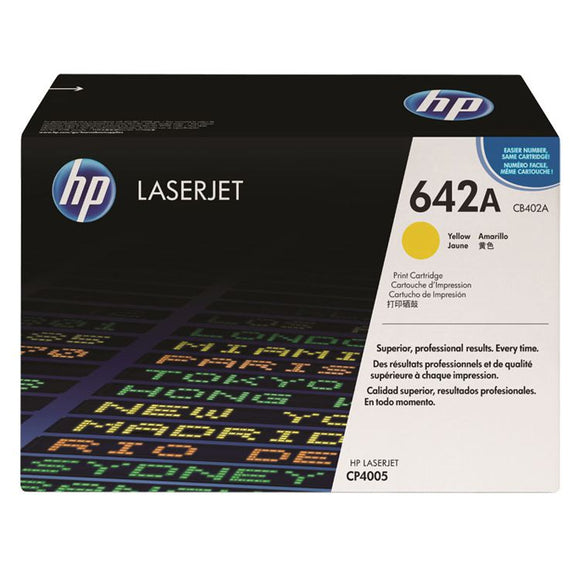 CARTUCHO DE TONER HP 642A AMARILLO LASERJET CB402A