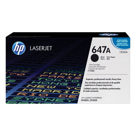 CARTUCHO DE TONER HP 647A NEGRO LASERJET CE260A