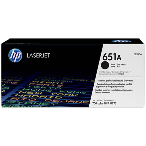 CARTUCHO DE TONER HP 651A NEGRO LASERJET CE340A