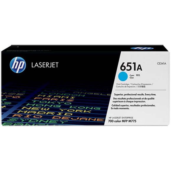 CARTUCHO DE TONER HP 651A CIAN LASERJET CE341A