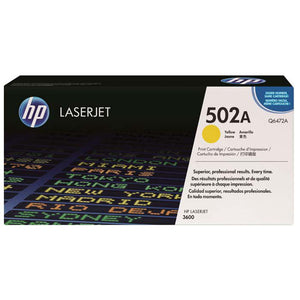 CARTUCHO DE TONER HP 502A AMARILLO LASERJET Q6472A