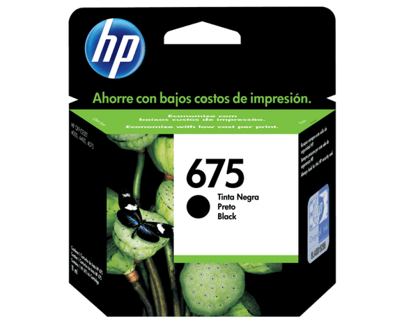 CARTUCHO DE TINTA HP 675 NEGRO 13.5ml CN690AL