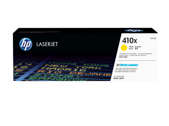 CARTUCHO DE TONER HP 410X ALTO RENDIMIENTO AMARILLO LASERJET CF412X