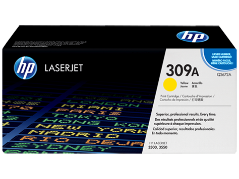 CARTUCHO DE TONER HP 309A AMARILLO LASERJET Q2672A